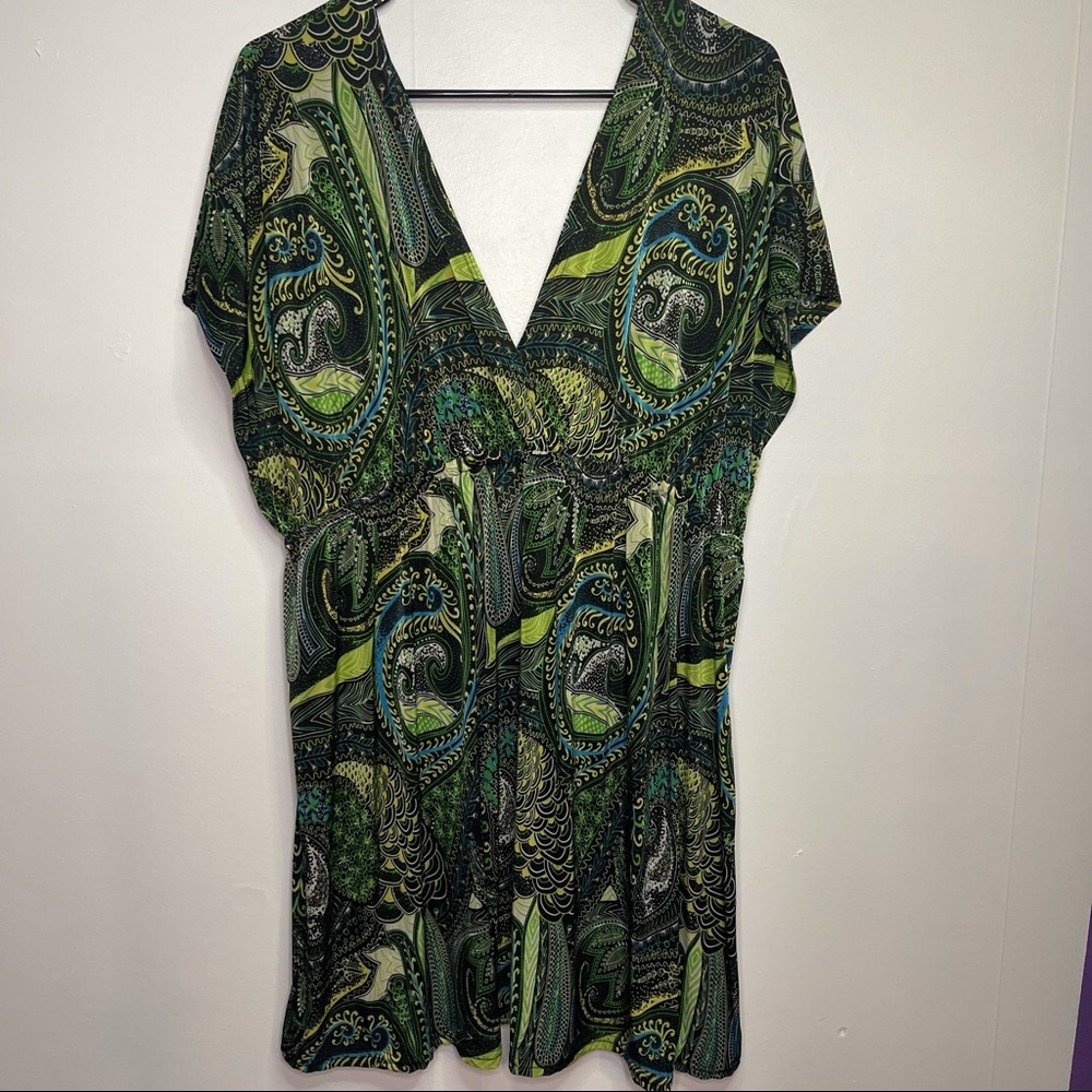 Green V-Neck Top